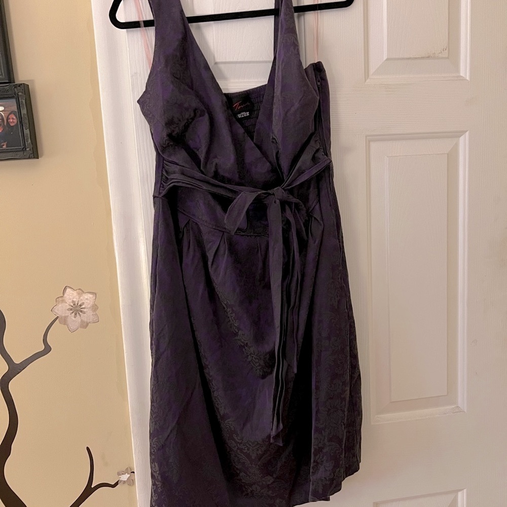 Torrid size 20 purple dress with black pattern